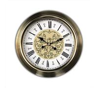 Horloge Murale Unique Au Horloges murales for chambre 18 pouces rétro maison salon chambre de chambre à coucher grand métal monnaie murale ronde avec chiffres romains salon horloges murales (taille: 1