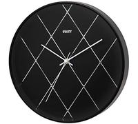 Horloge Murale Unity, Effet Diamant, Noir, Balayage Silencieux, 30 cm