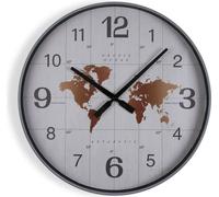 Horloge murale Versa Métal Carte du monde 4,7 x 50,8 x 50,8 cm