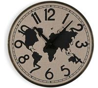 Horloge murale Versa Métal Carte du monde 4 x 40 x 40 cm