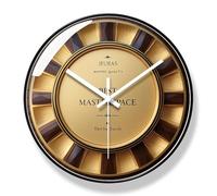 Horloge murale vintage créative, horloge à quartz silencieuse sans tic-tac avec design élégant doré, 30 cm, horloge décorative à piles pour salon, chambre à coucher, ou bureau à domicile