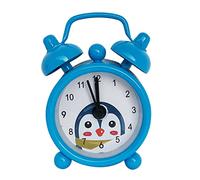 Horloge murale vintage et alarme en métal - Décoration de la maison - Réveil électronique mignon - Mini petits appareils (bleu, taille unique)