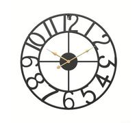 Horloge murale vintage silencieuse pour extérieur - Ajoute une touche d'élégance à votre décoration d'intérieur (C)