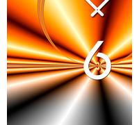 Horloge murale XXL 3D optique Dixtime abstrait orange gris 50x70 cm mouvement silencieux GR-012