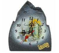 Horloge musicale - Lourdes - Ardoise des Pyrénées - 17x23cm - Mélodie Avé Maria - Décoratif