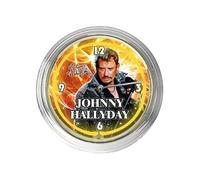 Horloge néon Jaune Johnny Hallyday