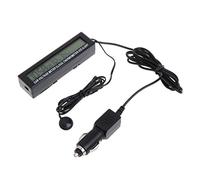 Horloge numérique 3 en 1 pour voiture - Voltmètre thermomètre pour moniteur de temps - Écran LCD portable - Moniteur de tension - Prise de température - Horloge numérique - Moniteur de tension