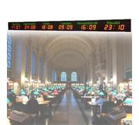 Horloge numérique à fuseaux horaires multiples, horloge mondiale à fuseaux horaires urbains, horloge à fuseaux horaires mondiaux, réglage de la luminosité à 5 niveaux,3/4/5/6 villes,pour aéroports 6