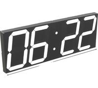 Horloge numérique à LED, luminosité réglable, caractéristiques multifonctionnelles, BLANC