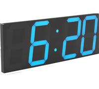 Horloge numérique à LED, luminosité réglable, caractéristiques multifonctionnelles, bleu