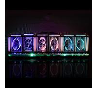 Horloge Numérique À Tube Lumineux RVB Créative, Kit DIY, Décoration De Bureau Rétro, Cadeau pour Petit Ami
