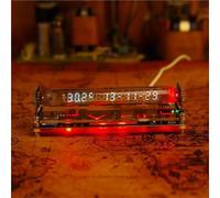 Horloge numérique à Tubes Nixie, Horloge à Tubes LED avec éclairage RGB Multicolore, étalonnage Automatique de l'heure et Affichage de la température, de l'humidité et de la Date