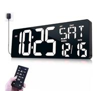 Horloge Numérique, Affichage Automatique Sensible à La Lumière, Minuterie Multimode, Thermomètre De Calendrier De Bureau, Paramètres Adaptés Aux Personnes âgées