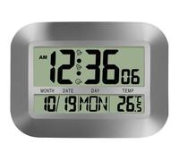 Horloge numérique-Affichage LCD 24.9x18.3cm Alarme silencieuse alimentée AAA | Décor de chambre | Horloge murale de style américain européen pour la chambre Studio Studio Utilisation des