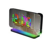 Horloge numérique - Affichage LED avec luminosité réglable | Réveil numérique à projection LED pour chambre d'enfant, bureau, table de chevet, table, chevet, dortoir, maison - moderne, clair, facile à