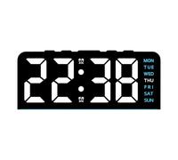 Horloge numérique avec affichage de la température | Modern Battery Powered Digital Alarm Clock With Date And Temperature Display, Compact Desk Time For Bedroom, Home, Office, Living Room, Travel