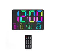 Horloge numérique avec affichage LED RVB, fonction snooze, détection Le noir