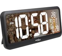 Horloge numérique GB214 avec capteur de température 37x17cm murale Alarme Ecran LCD A poser sur une table ou à accrocher au mur