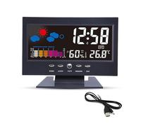 Horloge Numérique Avec Commande Vocale Alarme De Température Et D'humidité Et Fonction Snooze Pour Le Bureau Et La Maison Thermomètres Météorologiques Numériques Pour La Maison