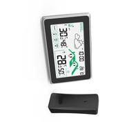 Horloge numérique avec prévisions météo, 3 capteurs, alertes et horloge radio pour intérieur/extérieur, thermomètres numériques, horloge radio-pilotée
