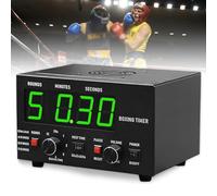 Horloge numérique de boxe - Minuteur d'entraînement professionnel pour entraînement par intervalles avec barre de progression du temps et rondes, équipement de fitness essentiel