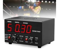Horloge numérique de boxe - Minuteur d'entraînement professionnel pour entraînement par intervalles avec barre de progression du temps et rondes, équipement de fitness essentiel