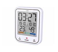 Horloge numérique de salle de bains avec thermomètre-hygromètre