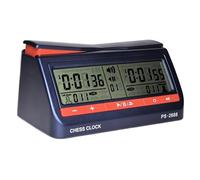 Horloge numérique d'échecs avec écran LCD ABS International Checkers Timer pour jeux de société et échecs