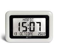 Horloge Numérique et Calendrier Perpétuel - La Viso10 de Geemarc avec Réglage Automatique de l’Heure et Grands Caractères - pour Les Personnes Vivant avec Alzheimer - sans Rétroéclairage