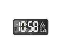 Horloge numérique GB214 avec capteur de température 37x17cm murale Alarme Ecran LCD A poser sur une table ou à accrocher au mur