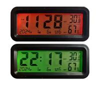 Horloge numérique - Horloge électronique petite, lumineuse, petite paroi adhésive, réduction des distractions de conduite, système de rétroaction en temps réel, innovation de chronométrage, ré