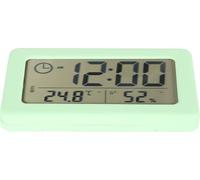 Horloge numérique LCD Multifonctionnelle Lumière nocturne silencieuse Détection Alarme électronique pour chambre à coucher à domicile Vert
