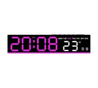 Horloge numérique LED avec alarme capteur de température, affichage du calendrier hebdomadaire, port de charge USB et mode veille de 30 minutes pour chambre à coucher, bureau ou espace de bureau (noir