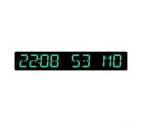 Horloge numérique LED avec grand écran affichant l'heure et la date, compte à rebours multifonction jusqu'à 999 jours pour la cuisine ou le bureau, luminosité réglable, bleu (F)