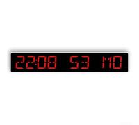Horloge numérique LED avec réglage automatique du moment et double fonction alarme, compte à rebours pour les jours restants, luminosité réglable (blanc rouge)