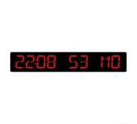 Horloge numérique LED avec réglage automatique du moment et double fonction alarme, compte à rebours jusqu'à 999 jours, luminosité réglable, montage électronique sur bureau ou mural (noir rouge)