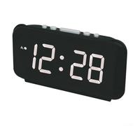 Horloge numérique LED créative avec alarme réglable pour un réveil en temps opportun dans n'importe quel espace (blanc)