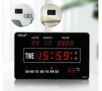 Horloge numérique LED Horloge murale numérique avec date température calendrier Pour salon 250*160*30mm