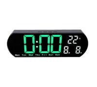 Horloge Numérique LED Murale 12/24H, avec Affichage de la Température, de la Date et de la Semaine, pour Le Bureau et la Maison, Conception ABS