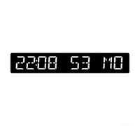 Horloge numérique LED sans fil à réglage automatique avec double alarme et compte à rebours, affichage de l'heure, des minutes, des secondes, du jour de la semaine et de la date, quatre niveaux de