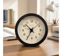 Horloge numérique minimaliste 9,8 cm pour chevet à piles Blanc | Mouvement à quartz silencieux, pas de bruit de tic-tac, sommeil paisible, veilleuse tactile, taille compacte de 9,8 cm
