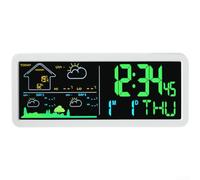 Horloge Numérique Murale 20cm Météo 3 Jours | Écran LCD clair, pour prévision météo 3 jours, température haute et basse, planification quotidienne facile