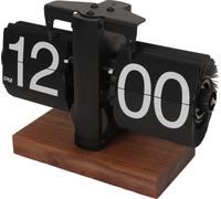 Horloge numérique pliable - Horloge mécanique rétro à piles pour la maison, la chambre et la décoration de bureau (format 12 heures, noir)