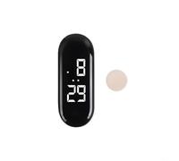 Horloge numérique pour scooter et vélo avec écran tactile rétroéclairé, boîtier compact en alliage, veilleuse, pour scooters électriques, vélos et VTT, noir ovale (ellipse)