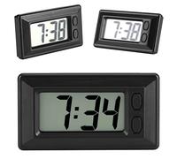 Horloge numérique pour tableau de bord de voiture, mini horloge numérique LCD à grands chiffres pour installation dans le tableau de bord d'une voiture ou d' véhicule pour