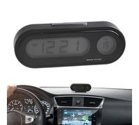Horloge numérique pour tableau de bord de voiture, thermographe automatique pour voiture, thermographe de voiture avec horloge météo avec lumière LED, thermographe pour horloge de voiture