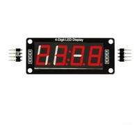 Horloge numérique pour tm1637 - Affichage LED à quatre chiffres et sept segments - 1,4 cm - Pour projets Arduino DIY (rouge)
