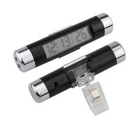 Horloge numérique pour voiture - Horloge pour tableau de bord - Horloge de sortie d'air - Horloges numériques du véhicule - Indicateur de température et tableau de bord - Rétroéclairage 2 en 1