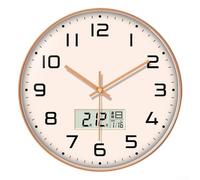Horloge numérique silencieuse Simples Home Horloge murale moderne avec calendrier pour décoration de chambres, cuisines, écoles (B)