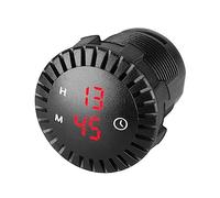 Horloge Numérique Voiture, Asudaro Horloge Numérique Automobile Mètre Horloge Voiture Lumineuse 12V/24V Automobile Tactile Horloge Numérique Affichage LED Voiture Horloges Numériques
